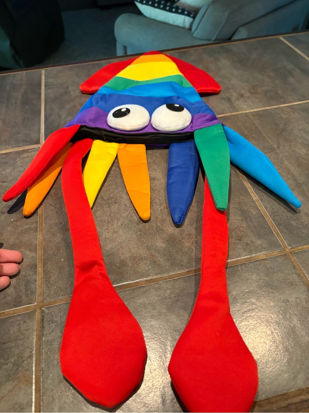 Rainbow Squid Kids Hat - Colorful Plush Beanie